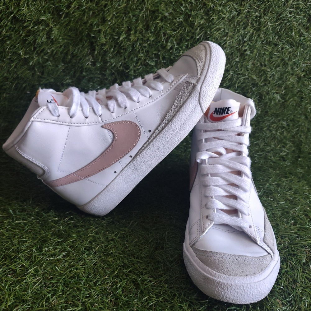 Nike Blazer Mid '77 Vintage Pink White Oxford Shoes Womens Size 5 Sneakers